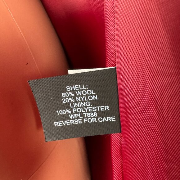 Michael Michael Kors Wool Blend Double Breasted Peacoat Coat Jacket Sz 8 Red - Picture 7 of 17